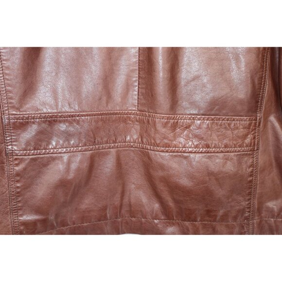 Marc New York Andrew Marc Mens Leather Jacket Size M Full-Zip Front With Pockets - Picture 14 of 16